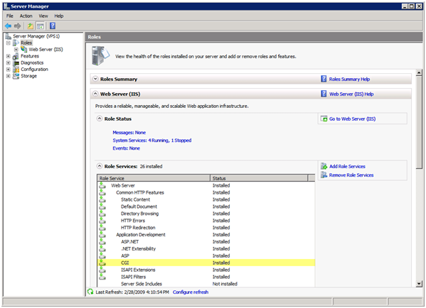 how to install php 5.2 on iis 7