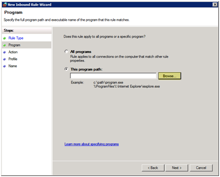 filezilla server setup firewall