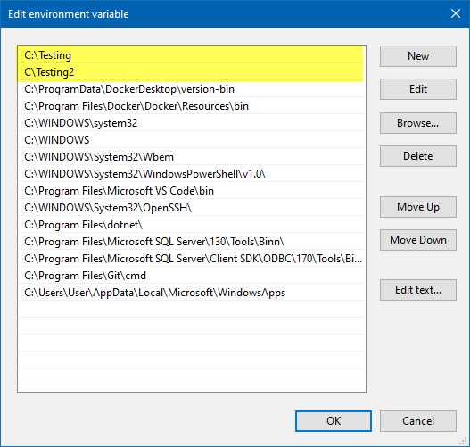 powershell environment variables