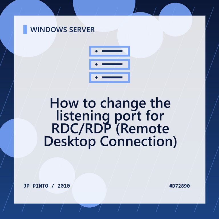Featured image for How to change the listening port for RDC/RDP (Remote Desktop Connection)