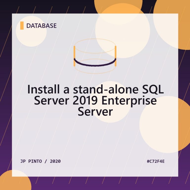 Featured image for Install a stand-alone SQL Server 2019 Enterprise Server