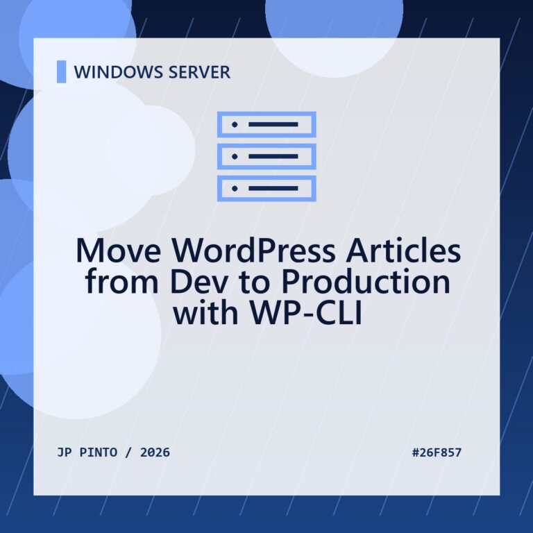 Featured image for Move WordPress Articles from Dev to Production with WP-CLI