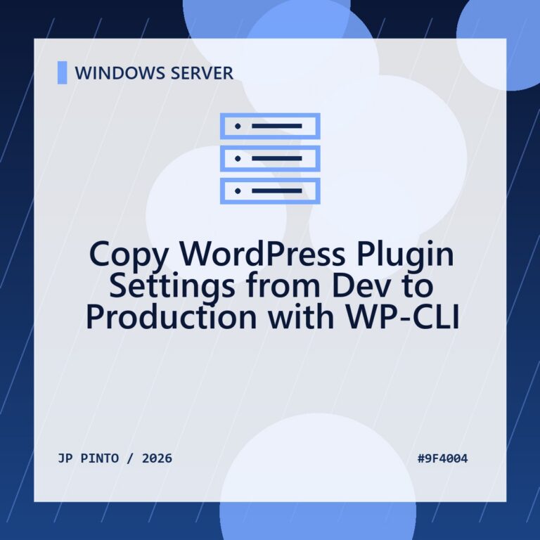 Featured image for Copy WordPress Plugin Settings from Dev to Production with WP-CLI